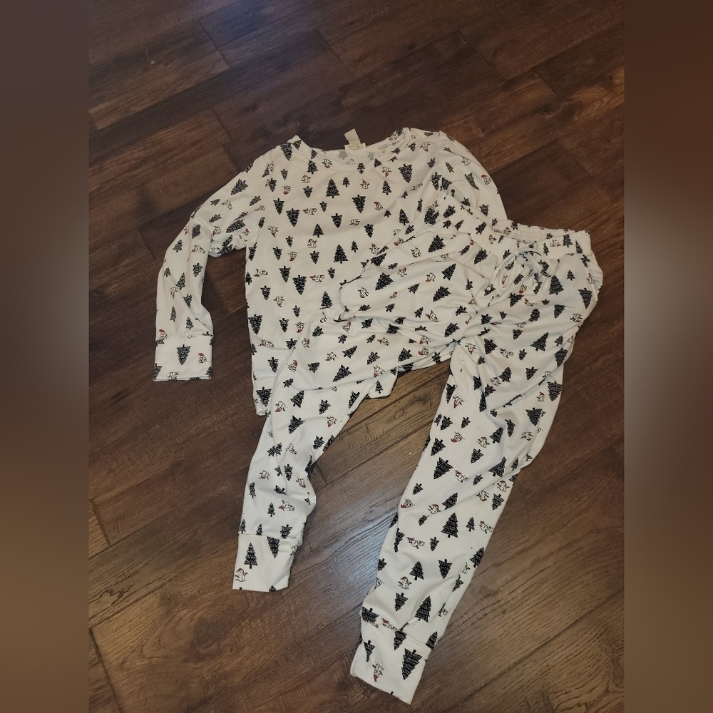 Women's Christmas Holiday Print Long Sleeve Pajama Set